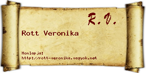 Rott Veronika névjegykártya